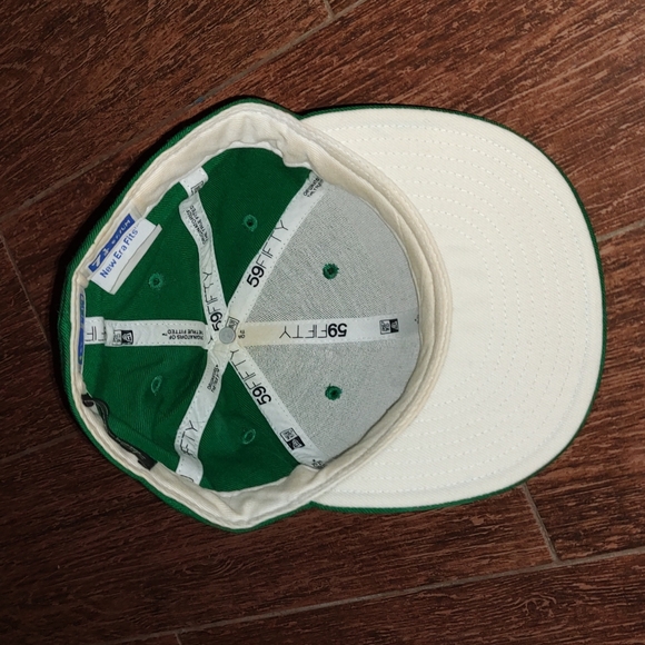 New Era 59Fifty Stussy Embroidered Logo Green Fitted Hat Vintage - Picture 8 of 11